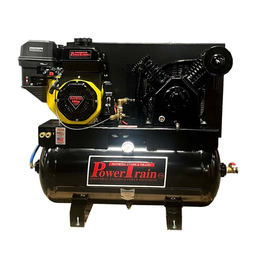 PT-14G30TRKE-V2 PowerTrain 14HP Electric Start 18.5CFM @ 100psi (175psi max) 2 Stage