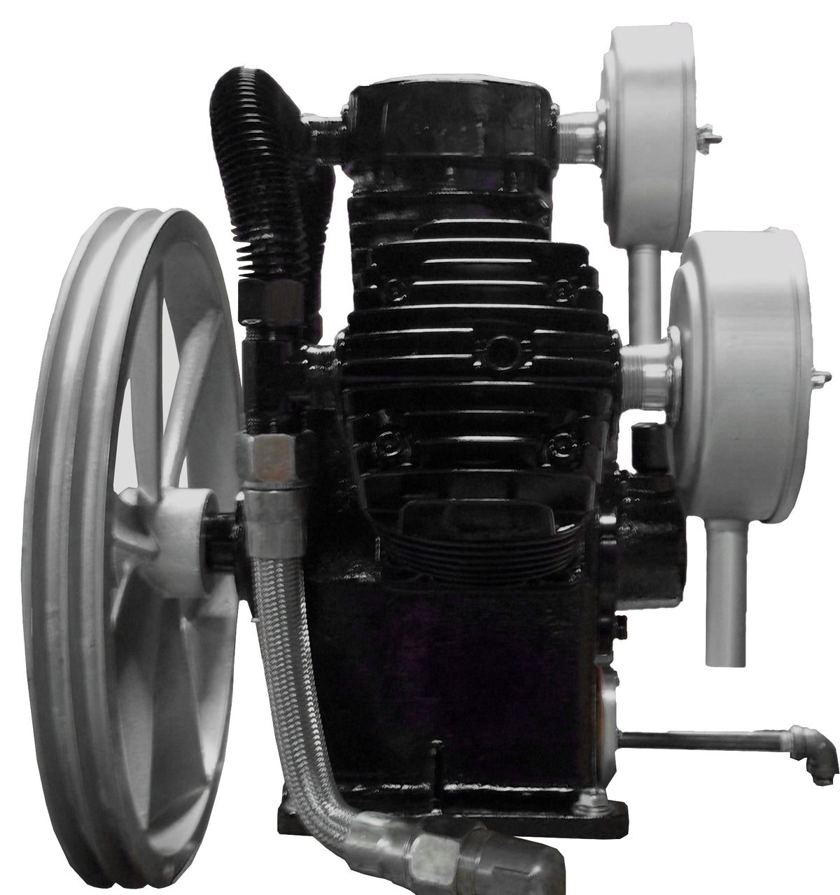 PT10AHP -3 CYLINDER V-STYLE CAST IRON COMPRESSOR PUMP COMPATIBLE WITH ...