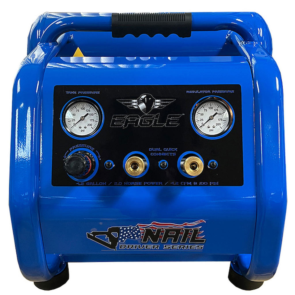 TS2018L+ Eagle 2 HP Peak Twin Stack Oil Lube 4.2 CFM @ 90 psi w/ Control Panel & Dual Quick Connect