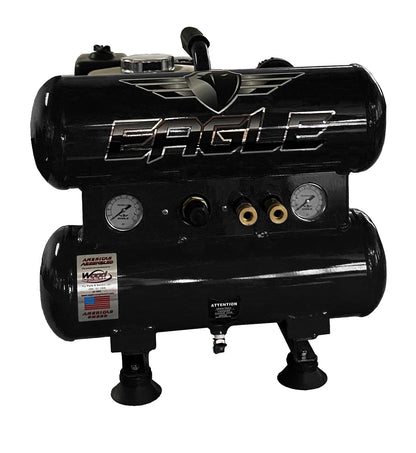 TS40G Eagle 4HP Honda (GX120) Twin Stack Hand Carry 7.4 CFM @ 100psi (150psi max)