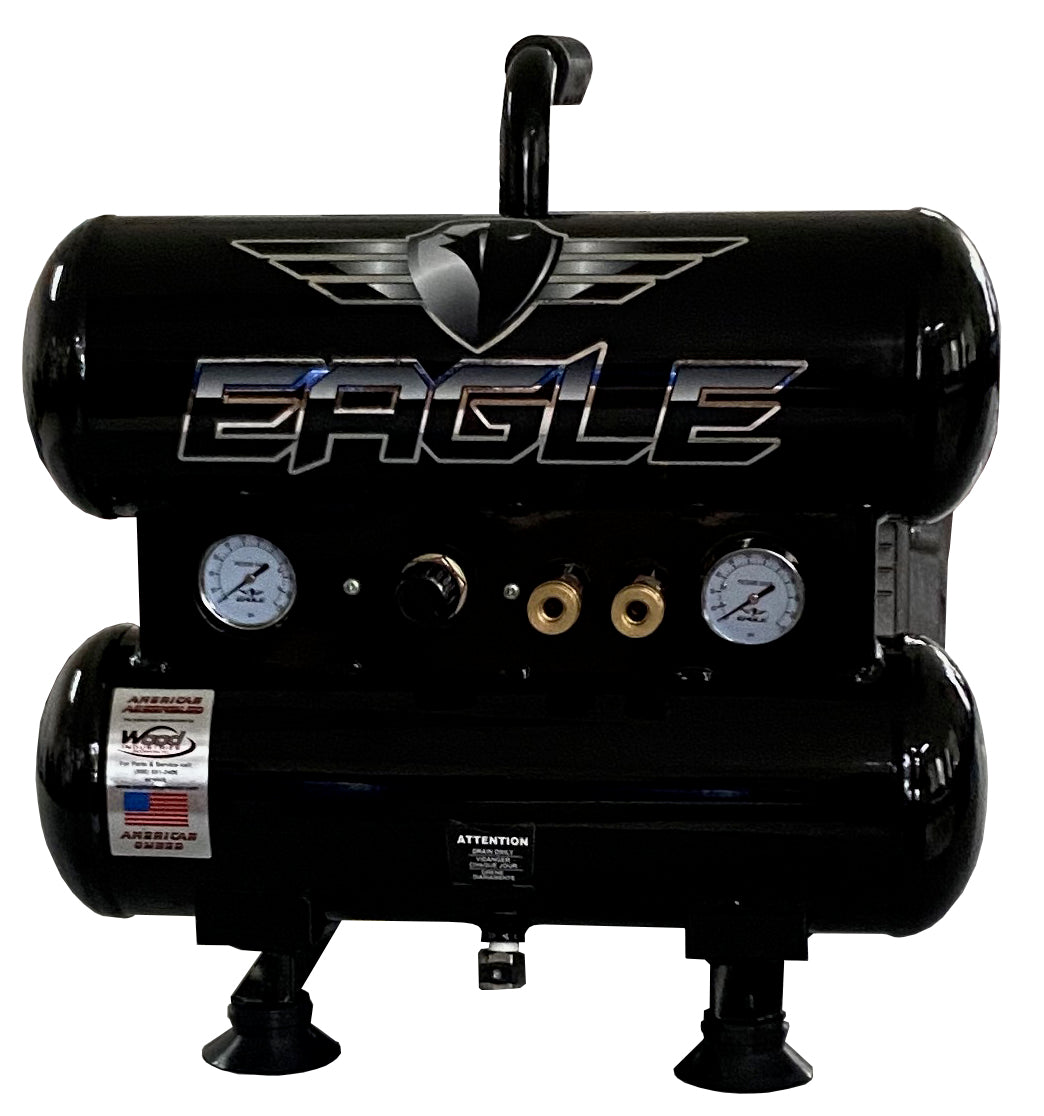 TS60G Eagle 6HP Briggs & Stratton Twin Stack Hand Carry 7.4 CFM @ 100psi (150psi max)