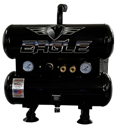 TS60G Eagle 6HP Briggs & Stratton Twin Stack Hand Carry 7.4 CFM @ 100psi (150psi max)