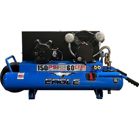 TT318E-DV Eagle 3 HP Peak  Twin Tank Wheelbarrow  115/220V 6CFM @100psi (150psi max)