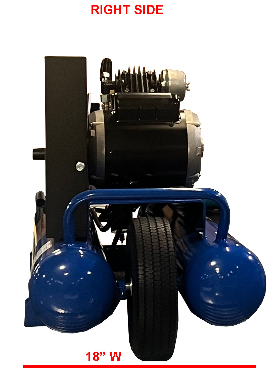 TT518E Eagle 5 HP Twin Tank Wheelbarrow  220V 18.5 CFM @ 100psi (150psi max)