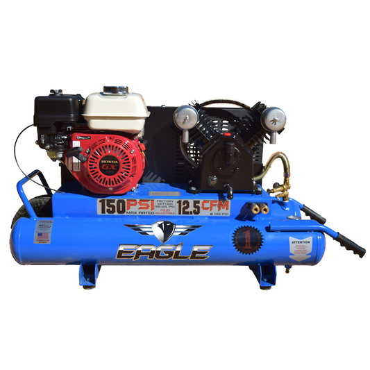 TT55G Eagle 5.5HP Honda Twin Tank Wheelbarrow 12.5CFM @100psi (150psi max)