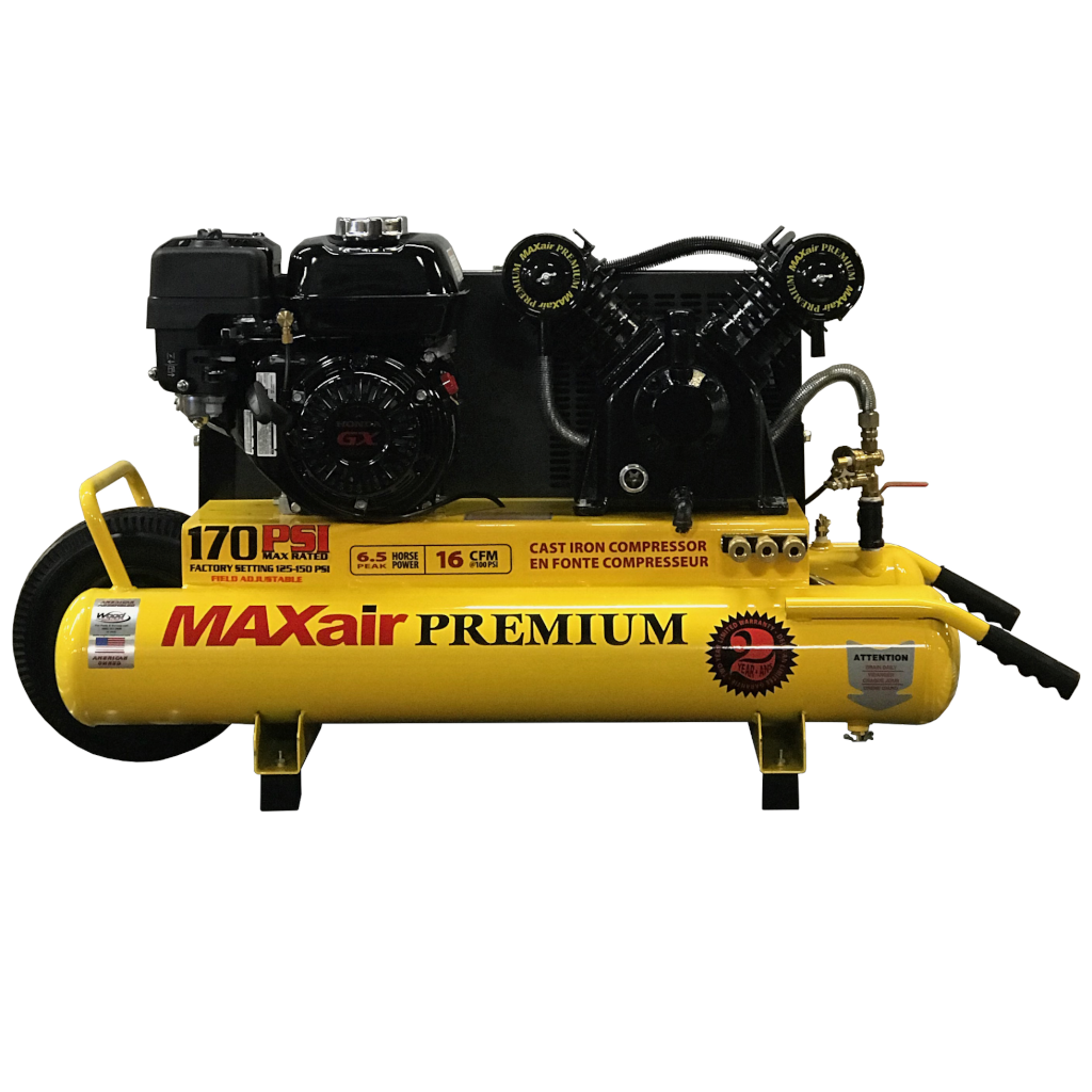 TT65G-MAP MAXair 6.5HP Honda Twin Tank Wheelbarrow  16.5 CFM @ 100psi (170psi max)