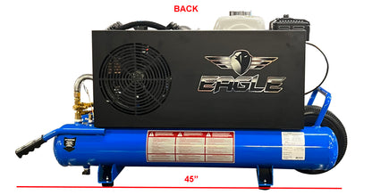 TT90GE Eagle 9HP Honda Electric Start Twin Tank Wheelbarrow  18.5CFM @ 100psi (150psi max)